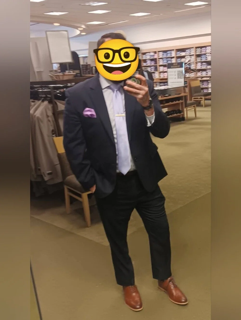 Calvin Klein Window Pane Slim Fit 3 Piece Wool Blended Suit
